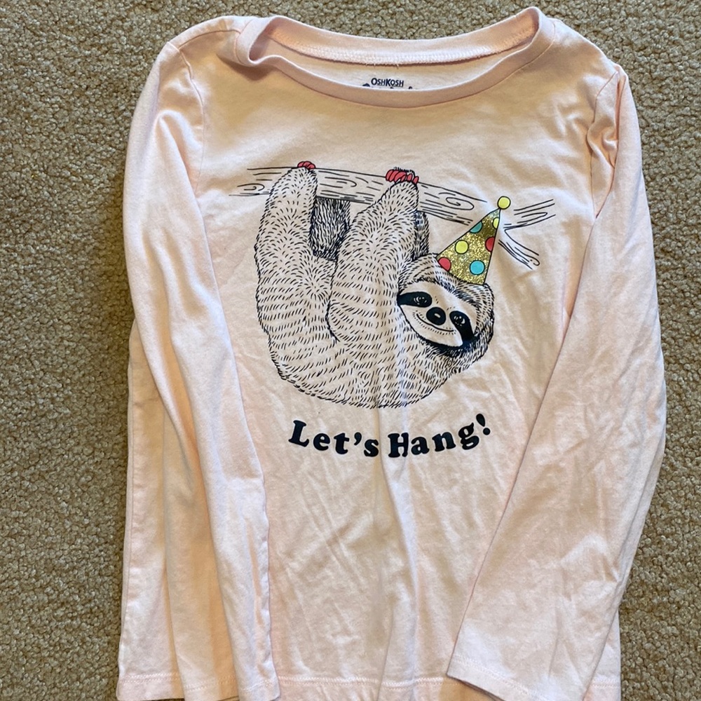 Sloth birthday LS shirt